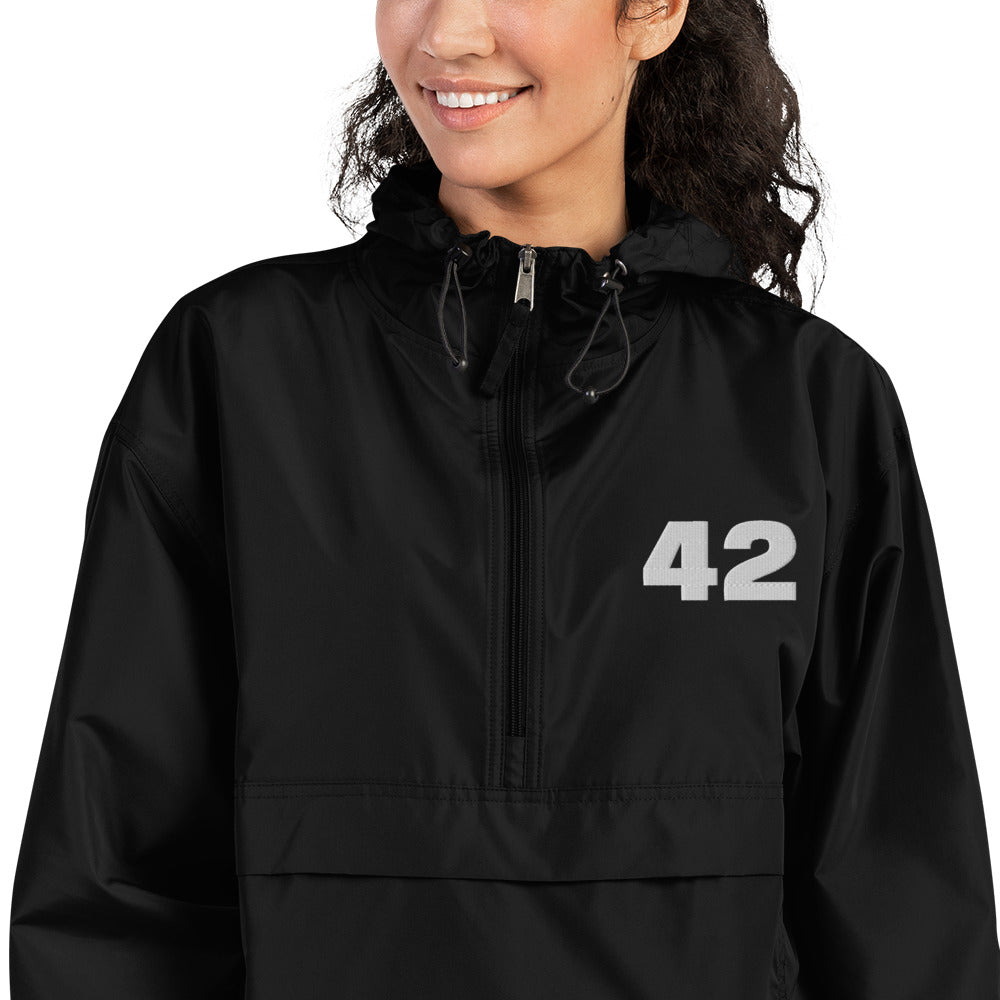 # de galones estadounidenses por barril de crudo, Chaqueta plegable Champion bordada